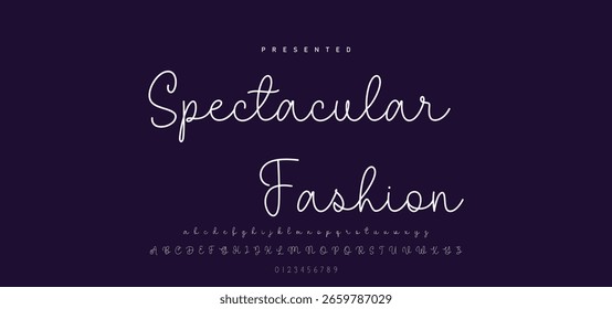 Hand drawn vector alphabet. Modern monoline signature script font. Elegant Signature Font. Best Alphabet Beautiful Calligraphy Signature Font lettering handwritten.