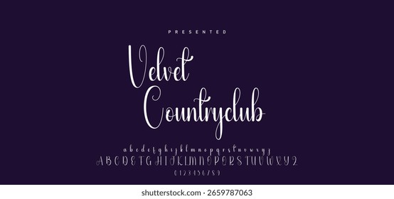 Handgezeichnetes Vektoralphabet. Moderne Schriftart für Monoline-Signaturen. Elegante Signatur. Bestes Alphabet Schöne Kalligrafie Signatur Schriftart
