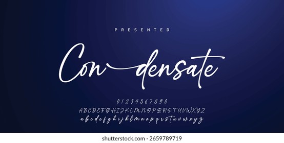Hand drawn vector alphabet. Modern monoline signature script font. Elegant Signature Font. Best Alphabet Beautiful Calligraphy Signature Font
