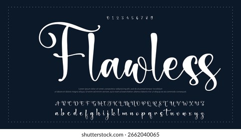Alfabeto de Vector dibujado a mano. Fuente de script de firma monoline moderna. Elegante fuente de firma. Mejor alfabeto Hermosa caligrafía Signature letras de fuente