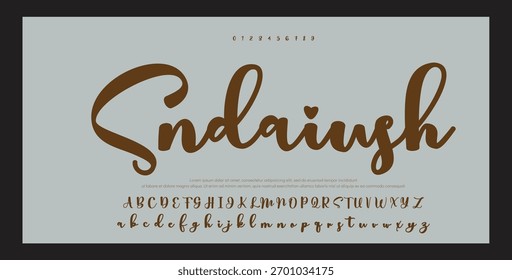 Alfabeto de Vector dibujado a mano. Fuente de script de firma monoline moderna. Elegante fuente de firma. La mejor fuente de firma de caligrafía hermosa del alfabeto