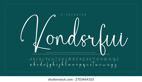 Hand drawn vector alphabet. Modern monoline signature script font. Elegant Signature Font. Best Alphabet Beautiful Calligraphy Signature Font