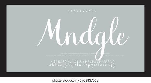 Alfabeto de Vector dibujado a mano. Fuente de script de firma monoline moderna. Elegante fuente de firma. Mejor Alfabeto Hermosa Caligrafía Firma Letra de fuente escrita a mano