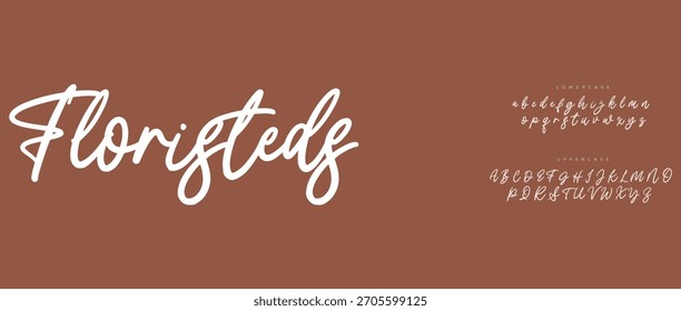 Alfabeto de Vector dibujado a mano. Fuente de script de firma monoline moderna. Elegante fuente de firma. Mejor Alfabeto Hermosa Caligrafía Firma Letra de fuente escrita a mano