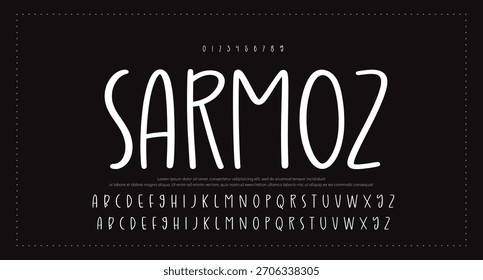 Alfabeto de Vector dibujado a mano. Fuente de script de firma monoline moderna. Elegante fuente de firma. La mejor fuente de firma de caligrafía hermosa del alfabeto