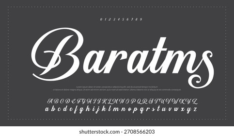 Alfabeto de Vector dibujado a mano. Fuente de script de firma monoline moderna. Elegante fuente de firma. Mejor alfabeto Hermosa caligrafía Signature letras de fuente