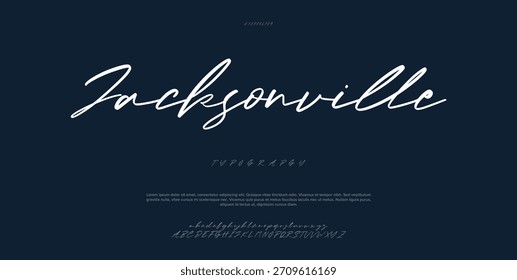 Alfabeto de Vector dibujado a mano. Fuente de script de firma monoline moderna. Elegante fuente de firma. La mejor fuente de firma de caligrafía hermosa del alfabeto