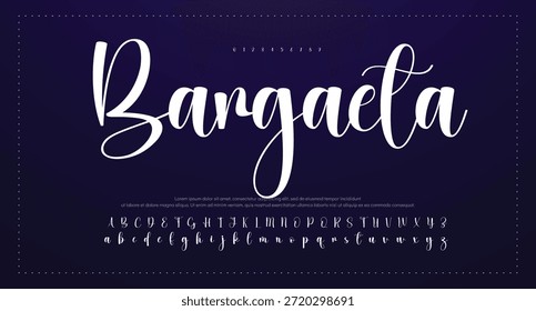 Alfabeto de Vector dibujado a mano. Fuente de script de firma monoline moderna. Elegante fuente de firma. Mejor alfabeto Hermosa caligrafía Signature fuente. Ilustración vectorial