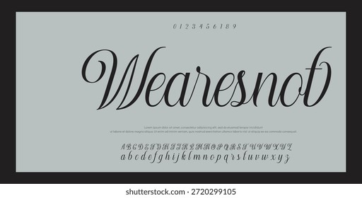 
Alfabeto de Vector dibujado a mano. Fuente de script de firma monoline moderna. Elegante fuente de firma. Mejor alfabeto Hermosa caligrafía Signature fuente. Ilustración vectorial