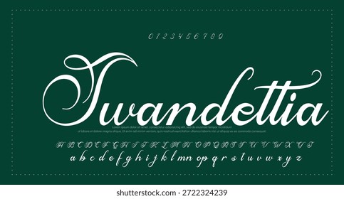 Alfabeto de Vector dibujado a mano. Fuente de script de firma monoline moderna. Elegante fuente de firma. Mejor alfabeto Hermosa caligrafía Signature letras de fuente