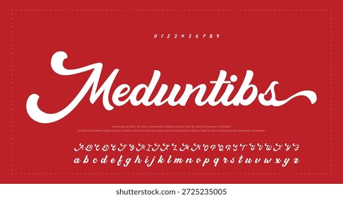 Alfabeto de Vector dibujado a mano. Fuente de script de firma monoline moderna. Elegante fuente de firma. Mejor alfabeto Hermosa caligrafía Signature fuente. Ilustración vectorial