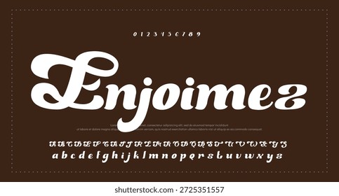 Alfabeto de Vector dibujado a mano. Fuente de script de firma monoline moderna. Elegante fuente de firma. Mejor alfabeto Hermosa caligrafía Signature fuente. Ilustración vectorial