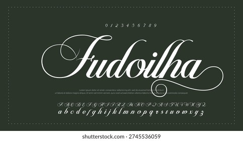Alfabeto de Vector dibujado a mano. Fuente monoline moderna del script de la firma. Elegante fuente de firma. La mejor fuente de firma de caligrafía hermosa del alfabeto 