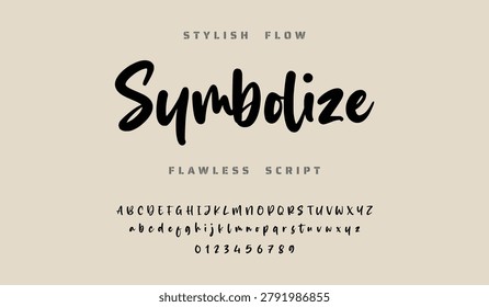 Hand drawn vector alphabet. Modern monoline signature script font. Elegant Signature Font. Best Alphabet Beautiful Calligraphy Signature Font