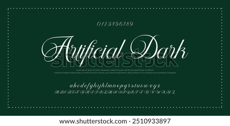 Hand drawn vector alphabet. Modern monoline signature script font. Elegant Signature Font. Best Alphabet Beautiful Calligraphy Signature Font