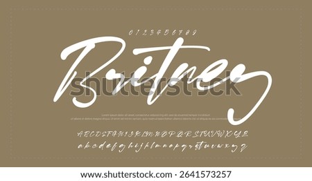Hand drawn vector alphabet. Modern monoline signature script font. Elegant Signature Font. Best Alphabet Beautiful Calligraphy Signature Font