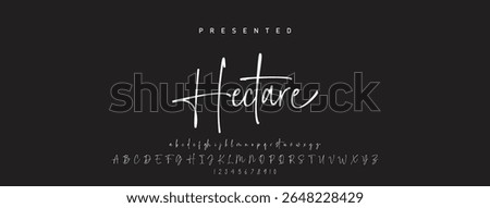 Hand drawn vector alphabet. Modern monoline signature script font. Elegant Signature Font. Best Alphabet Beautiful Calligraphy Signature Font