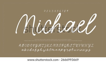 Hand drawn vector alphabet. Modern monoline signature script font. Elegant Signature Font. Best Alphabet Beautiful Calligraphy Signature Font lettering handwritten