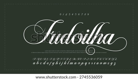 Hand drawn vector alphabet. Modern monoline signature script font. Elegant Signature Font. Best Alphabet Beautiful Calligraphy Signature Font 