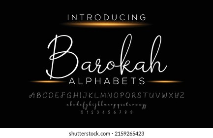 Hand drawn vector alphabet. Script font. Isolated letters written with marker, ink. Calligraphy, lettering.