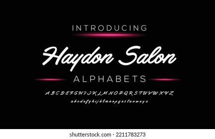 Hand drawn vector alphabet. Script font. Isolated letters written with marker or ink. Lettering.