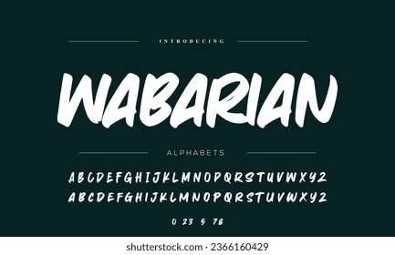 Hand drawn vector alphabet. Script font. Isolated letters written with marker, ink. Calligraphy, lettering