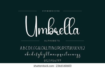 Hand drawn vector alphabet. Script font. Isolated letters written with marker, ink. Calligraphy, lettering