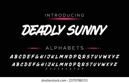 Hand drawn vector alphabet. Script font. Isolated letters written with marker, ink. Calligraphy, lettering
