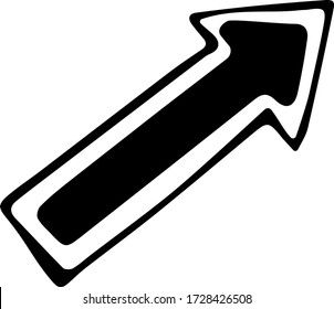  Hand drawn vector arrow doodle on white background. Design element vector illustration. Can be used for books, wrapping paper, fabric, textiles, web