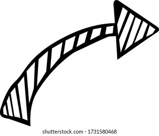  Hand drawn vector arrow doodle on white background. Design element vector illustration. Can be used for books, wrapping paper, fabric, textiles, web