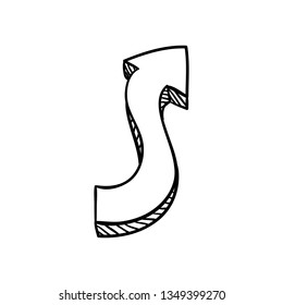 hand drawn vector arrows. Arrow icon. Arrow vector icon. Arrow. Arrows vector doodle