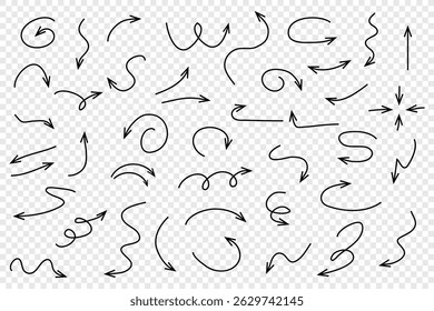 Handgezeichnete Vektorpfeile doodle