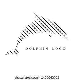 Hand drawn vector art, An illustration of Dolphin, Pattern logo element of Dolphin