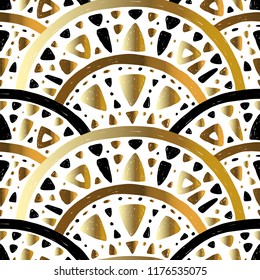 Hand Drawn Vector Art Nouveau Seamless Pattern. Retro Geometric Stylish abstract background. Can be used for wallpaper, website background, textile, phone case print