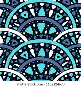 Hand Drawn Vector Art Nouveau Seamless Pattern. Retro Geometric Stylish abstract background. Can be used for wallpaper, website background, textile, phone case print