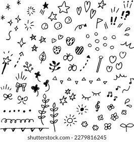 Hand Drawn Vector Art pop cute pencil