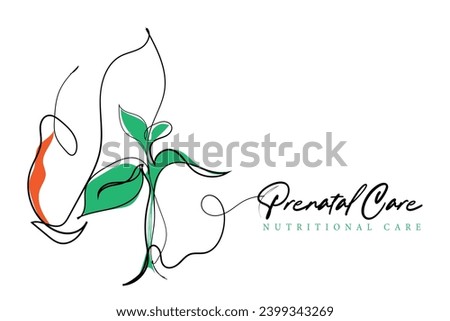 hand drawn vector art pregnant women dietary supplement organic concept. Natural herbal food vitamin mineral complex. Pregnancy female health care therapy folic prenatal anemia prevention nutrition.