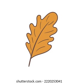 Icono de hoja de otoño dibujado a mano. Diseño de afiches, textiles, ropa y sitio web. Elemento simple