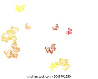 Hand drawn vector autumn leaves set. Wedding invite poster invitation Watercolor hand drawn art illustration