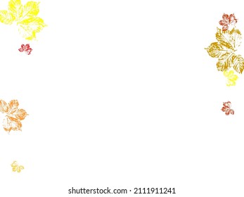 Hand drawn vector autumn leaves set. Autumn Wreath.