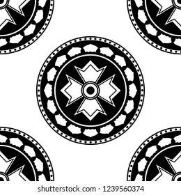 Hand drawn vector background. Ethnic mandala ornament, circular decorative element. Can be used for coloring book, greeting card, phone case print, etc. Vector illustration EPS 10.
