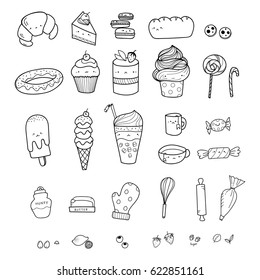 hand drawn vector for bakery 