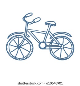 hand drawn vector bike