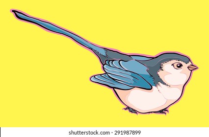 hand drawn vector bird illustration