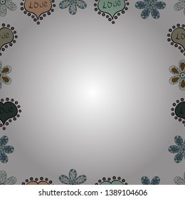 Hand drawn vector border frame doodles. Seamless pattern. Vector.