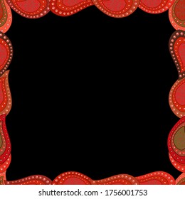 Hand drawn vector border frame doodles. Seamless pattern. Vector.
