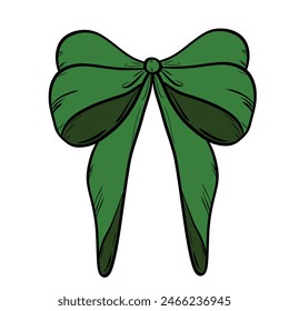 hand drawn vector bows and ribbons. Vector illustration. Cute freehand colored bow doodle. beautiful bow with hand drawn

