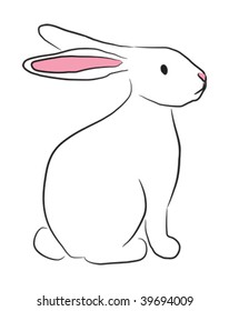 Hand drawn vector bunny