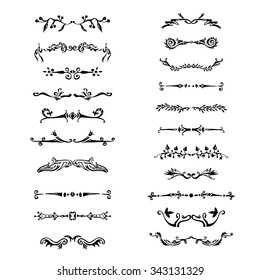 Hand drawn vector calligraphic divider