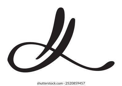 Letra de caligrafía de Vector dibujada a mano K. Script logotipo de fuente mayúscula. El estilo de pincel escrito a mano florece